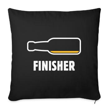 Finisher (bière / bière / bière / buveur de bière / NEG 2C) - Housse de coussin décorative 45 x 45 cm - noir - Devant