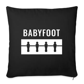Babyfoot Blanc - Housse de coussin décorative 45 x 45 cm - noir - Devant