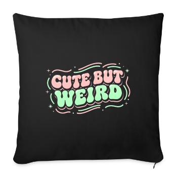 Cute but Weird - Retro 70s Aesthetic Design - Sofakissenbezug 45 x 45 cm - Schwarz - Vorne