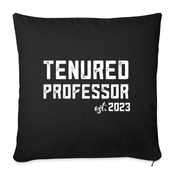 Professeur titulaire établi en 2023 - Housse de coussin décorative 45 x 45 cm - noir - Devant