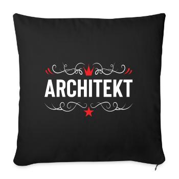 Architekt Beruf - Sofakissenbezug 45 x 45 cm - Schwarz - Vorne