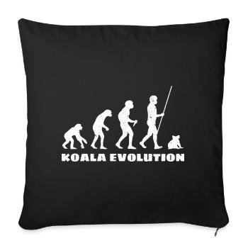 Évolution du koala - Housse de coussin décorative 45 x 45 cm - noir - Devant