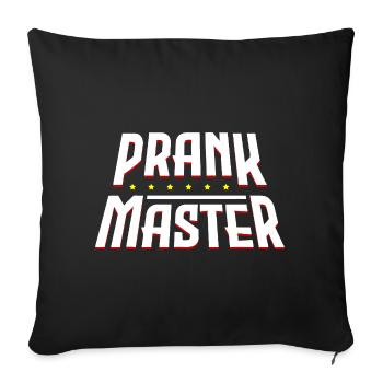 Prank Master Bold Retro Logo - Sofakissenbezug 45 x 45 cm - Schwarz - Vorne