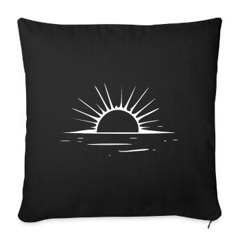 Sonnenuntergang Meer Sonne Urlaub Geschenk - Sofakissenbezug 45 x 45 cm - Schwarz - Vorne