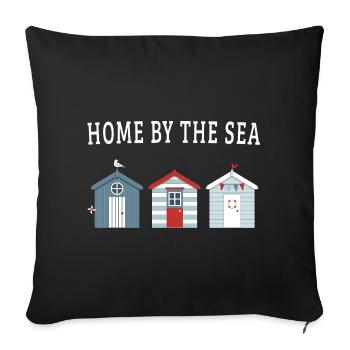 Home by the Sea – Strandhäuser - Sofakissenbezug 45 x 45 cm - Schwarz - Vorne