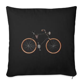 Vélo de sécurité - Housse de coussin décorative 45 x 45 cm - noir - Devant