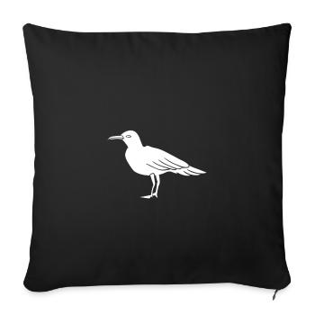 gull - Sofa pillowcase 17,3'' x 17,3'' (45 x 45 cm) - black - Front