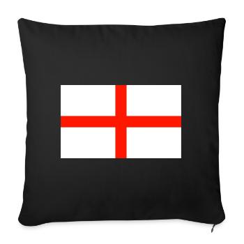 Drapeau anglais - Housse de coussin décorative 45 x 45 cm - noir - Devant