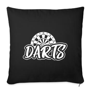 Jeu de fléchettes - Housse de coussin décorative 45 x 45 cm - noir - Devant