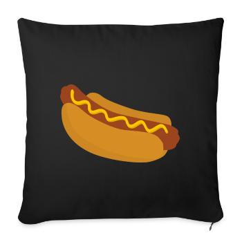 hot-dog - Housse de coussin décorative 45 x 45 cm - noir - Devant
