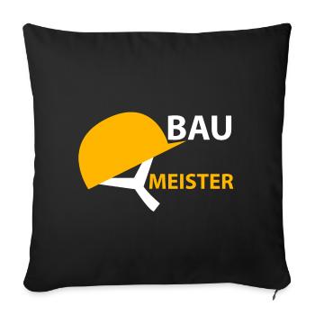 Master Builder Construction Worker - Sofa pillowcase 17,3'' x 17,3'' (45 x 45 cm) - black - Front