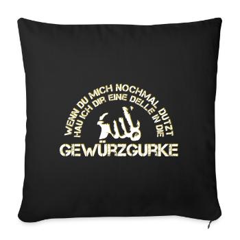 Pickle funny saying cheeky movie - Sofa pillowcase 17,3'' x 17,3'' (45 x 45 cm) - black - Front