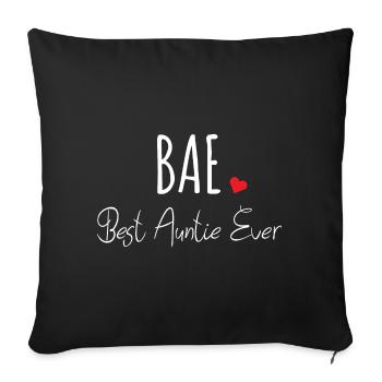 Meilleure tante de tous les temps - Housse de coussin décorative 45 x 45 cm - noir - Devant