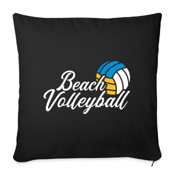 Beach-volley - Housse de coussin décorative 45 x 45 cm - noir - Devant