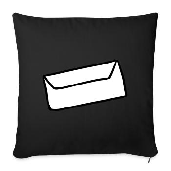Envelope envelope letter letter icon - Sofa pillowcase 17,3'' x 17,3'' (45 x 45 cm) - black - Front