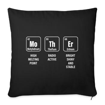 Mom Mom - Sofa pillowcase 17,3'' x 17,3'' (45 x 45 cm) - black - Front
