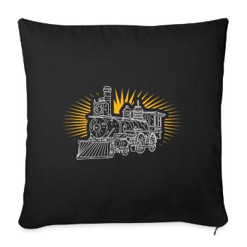 model railway - Sofa pillowcase 17,3'' x 17,3'' (45 x 45 cm) - black - Front