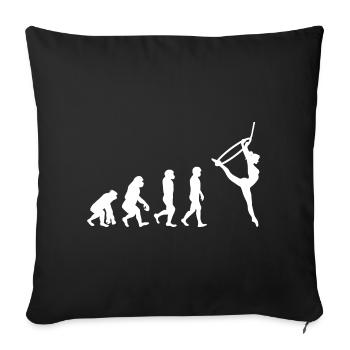 Aerial Hoop Lyra Circus Acrobatics Evolution - Housse de coussin décorative 45 x 45 cm - noir - Devant