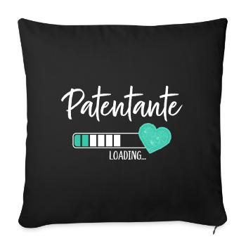 Patentante Loading Herz Patin Patenkind Junge - Sofakissenbezug 45 x 45 cm - Schwarz - Vorne