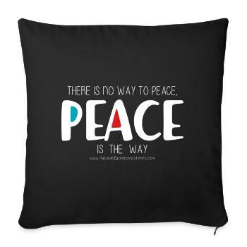 Peace 2 (sombre) - Housse de coussin décorative 45 x 45 cm - noir - Devant