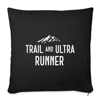 Trail and Ultra Runner - Sofa pillowcase 17,3'' x 17,3'' (45 x 45 cm) - black - Front