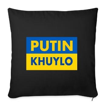 putin khuylo - Sofa pillowcase 17,3'' x 17,3'' (45 x 45 cm) - black - Front