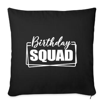 Birthday Squad Matching Group Cadeau de fête d’anniversaire - Housse de coussin décorative 45 x 45 cm - noir - Devant