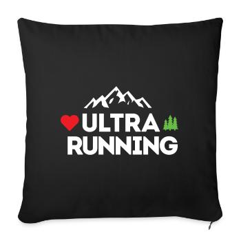 Ultra Running – Mon amour - Housse de coussin décorative 45 x 45 cm - noir - Devant
