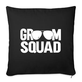 Groom Squad - Sofa pillowcase 17,3'' x 17,3'' (45 x 45 cm) - black - Front