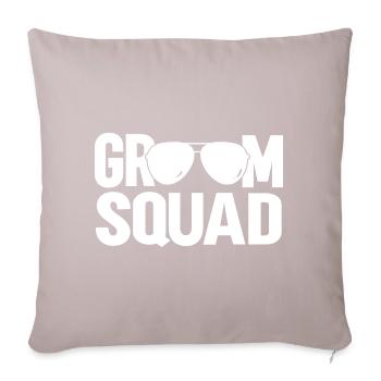 Escouade de mariés - Housse de coussin décorative 45 x 45 cm - taupe clair - Devant