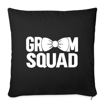 Groom Squad - Sofa pillowcase 17,3'' x 17,3'' (45 x 45 cm) - black - Front