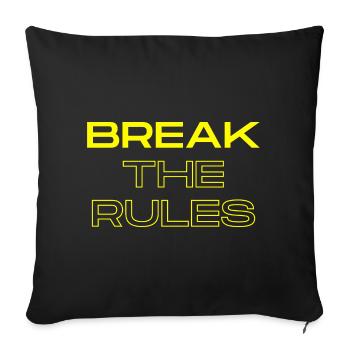 Enfreindre les règles - Housse de coussin décorative 45 x 45 cm - noir - Devant