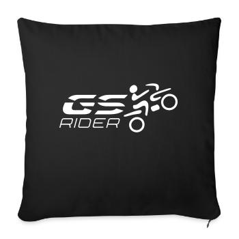 Logo GS-Fahrer Nr. 2 | white - Sofakissenbezug 45 x 45 cm - Schwarz - Vorne