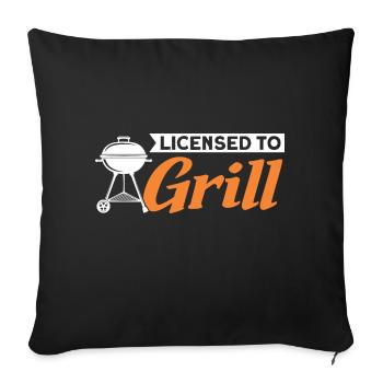 Licencié à Grill - Housse de coussin décorative 45 x 45 cm - noir - Devant