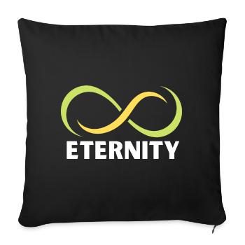 Emblème du ruban de l’infini de l’éternité - Housse de coussin décorative 45 x 45 cm - noir - Devant