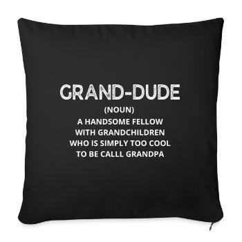 GRAND-DUDE - Housse de coussin décorative 45 x 45 cm - noir - Devant