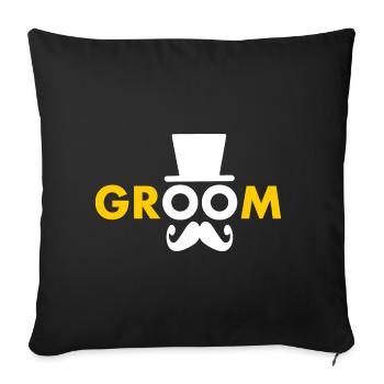 Groom - Housse de coussin décorative 45 x 45 cm - noir - Devant