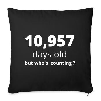 30th birthday - Sofa pillowcase 17,3'' x 17,3'' (45 x 45 cm) - black - Front