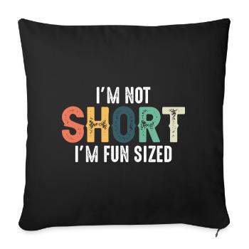Typographie de taille amusante non courte - Housse de coussin décorative 45 x 45 cm - noir - Devant