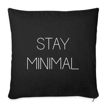 Stay Minimal - Sofa pillowcase 17,3'' x 17,3'' (45 x 45 cm) - black - Front