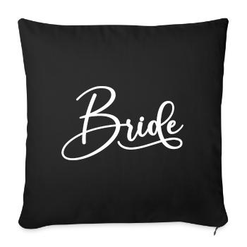 Bride Matching Engagement Bridal Shower Wedding - Sofa pillowcase 17,3'' x 17,3'' (45 x 45 cm) - black - Front