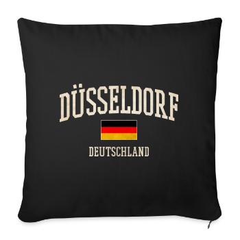 Dusseldorf Flag Vintage - Sofa pillowcase 17,3'' x 17,3'' (45 x 45 cm) - black - Front