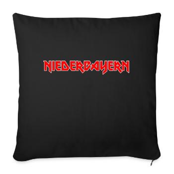 Fashionable home LOWER BAVARIA Metal-Design - Sofa pillowcase 17,3'' x 17,3'' (45 x 45 cm) - black - Front