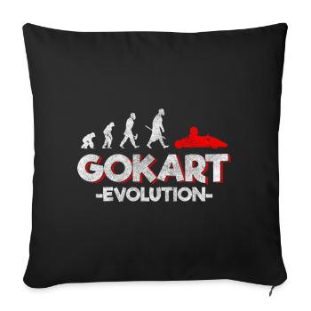 Gokart Motorsport Go kart Winner - Sofa pillowcase 17,3'' x 17,3'' (45 x 45 cm) - black - Front