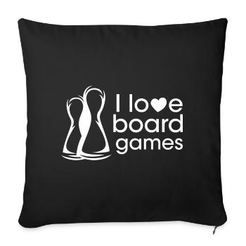 Games boardgames icon board games icon logo - Sofa pillowcase 17,3'' x 17,3'' (45 x 45 cm) - black - Front
