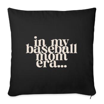 À l’époque de ma maman de baseball - Housse de coussin décorative 45 x 45 cm - noir - Devant