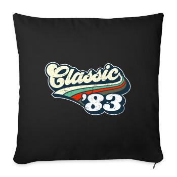 Classic '83 - Sofa pillowcase 17,3'' x 17,3'' (45 x 45 cm) - black - Front