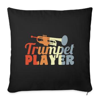 Meilleur trompettiste - Housse de coussin décorative 45 x 45 cm - noir - Devant