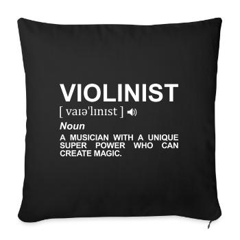 Violinist Dictionary - Sofa pillowcase 17,3'' x 17,3'' (45 x 45 cm) - black - Front