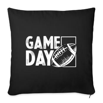 Football Football Game Day - Sofa pillowcase 17,3'' x 17,3'' (45 x 45 cm) - black - Front